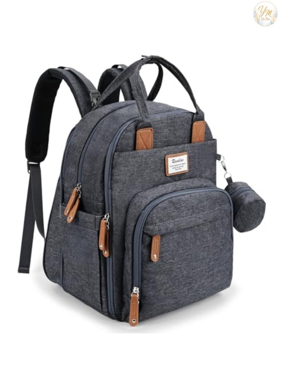 XL Diaper Bag Backpack with Changing Pad, Waterproof, 17 Pockets, Insulated